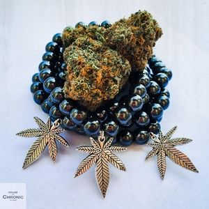 "Healing Buddha" Silver Charcoal Magnetic Bracelet